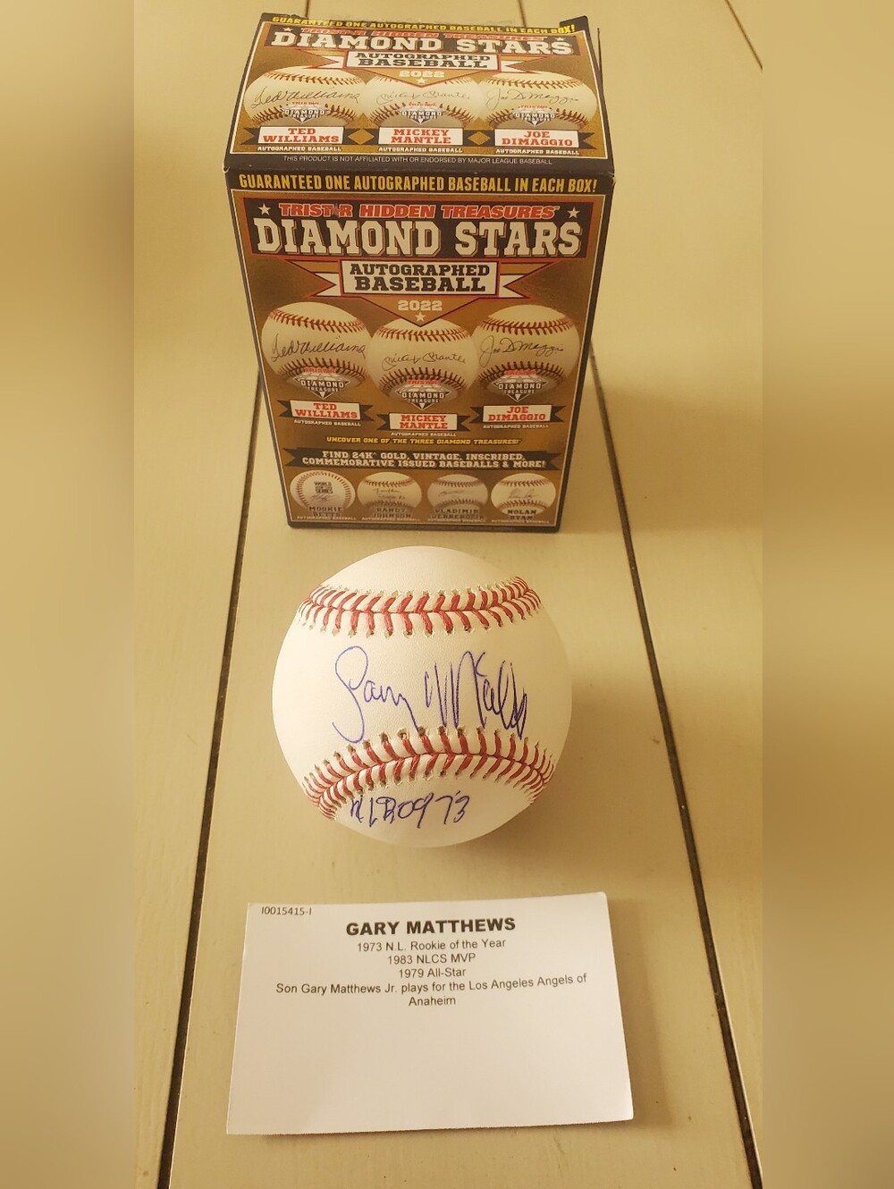 MLB - Gary Mathews - ROY 1973 - Signed Baseball - Giants, Braves, Phillies, Cubs